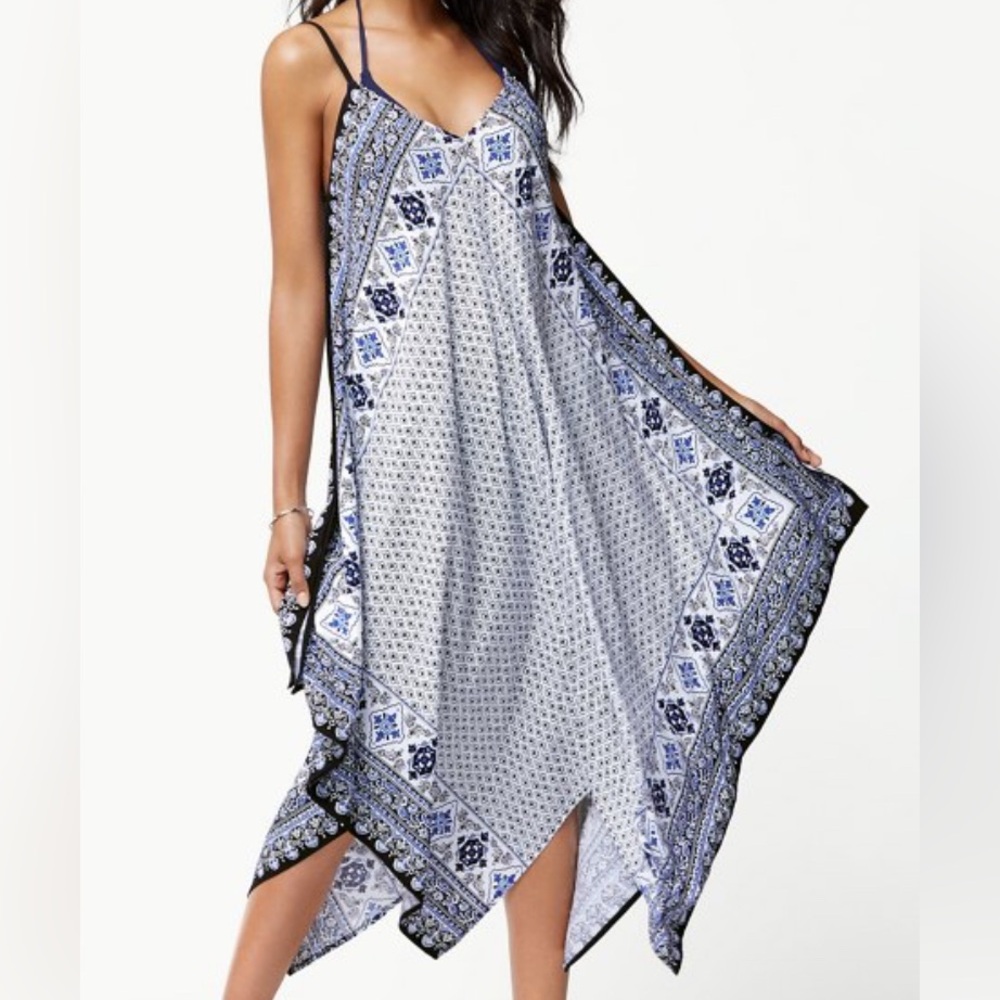 Tommy Bahama Blue and White Patterned Swim Cover-Up